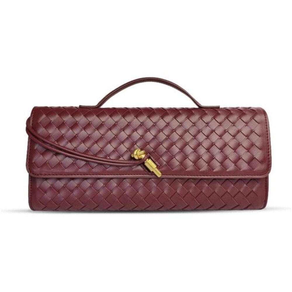Evening Clutch Purses for Women Formal Handmade Woven Shoulder Handbag Fashion